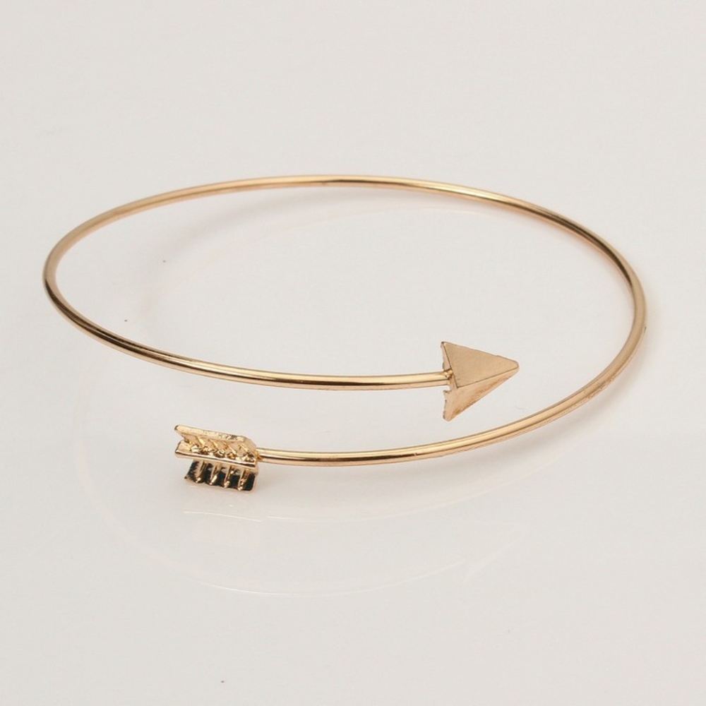 Arrow Bangle Bracelet Gold - Picture 2 of 5